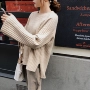 Áo len nữ 2018 thu đông phiên bản mới của Hàn Quốc áo thun rộng tay thoải mái sọc dài tay áo len ao len nu