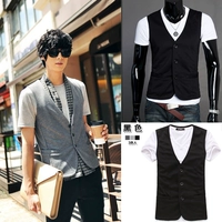 Doanh số bán hàng hàng tháng của hàng ngàn người đàn ông dệt kim của nam giới siêu phổ biến của nam giới thường phiên bản Hàn Quốc của vest 1809-X05-P18 áo gile hàn