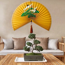 Декоративный веер 中式日式国画挂扇折扇沙发客厅床壁饰墙面软装饰品家居样板房挂饰