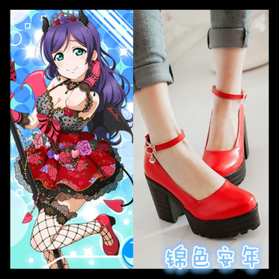 taobao agent LOVELIVE Little Demon Wake up cos South Birds Tonjo Hya Sikonica Cosplay high -heeled shoes