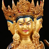 Bí mật tôn giáo Phật cung cấp giả Nepal tất cả vàng tinh khiết đồng tượng Phật với số lượng lớn để thúc đẩy Phật Phật 7 inch tranh tam thế phật