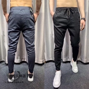 Quần mùa hè Nhật Bản quần cotton lanh vải lanh quần nam chín quần mùa hè quần mỏng phần rộng giản dị quần yếm đứng - Crop Jeans