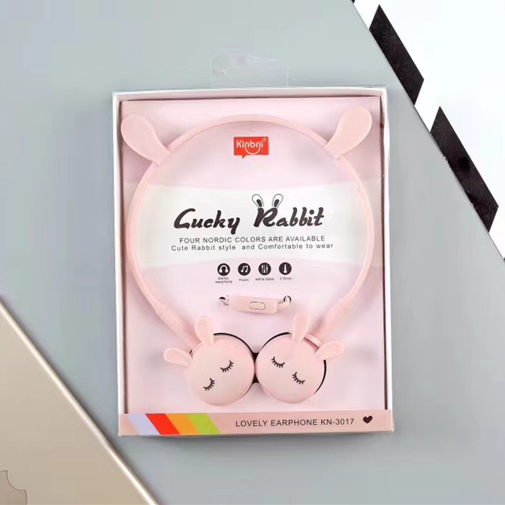Cute Rabbit Pink & HeadwearKorean version lovely Cartoon cute Rabbit rabbit Totoro motion Hanging ear type Headwear music girl student personality originality headset
