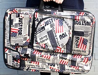 Новая тенденция газетная картина сумка национальная картина мешки с картой сумки 4K сумочка может отступать многофункциональную сумку