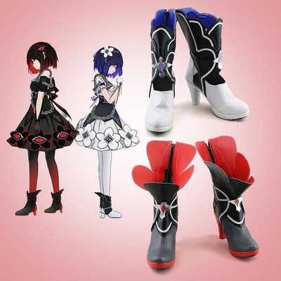 taobao agent Black Sanxer Fle Cos Shoes on the other side of Cosplay Shoes to draw 200329