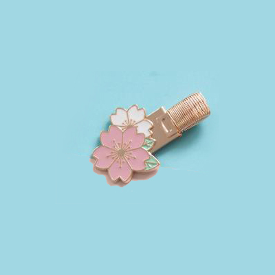 Pink Cherry BlossomBlueberry cloud elastic Metal pen holder notebook Spring bookmark Hand account decorate Storage Pen insertion Portable