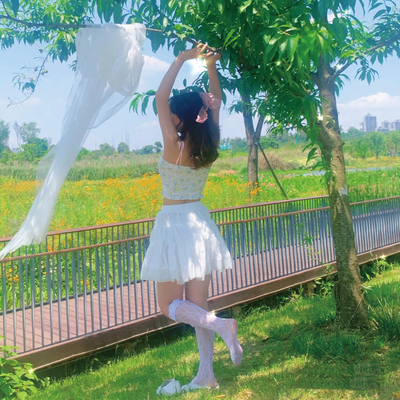 taobao agent Skirt lolita Lolita daily supporting JK with marshmallow without bone soft gauze lining skirt violent cloud support