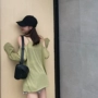 2018 mùa hè mới Hàn Quốc phiên bản của màu rắn đơn giản hoang dã dài tay vai lỏng lẻo lỏng mỏng len kem chống nắng áo sơ mi thời trang nữ 2021