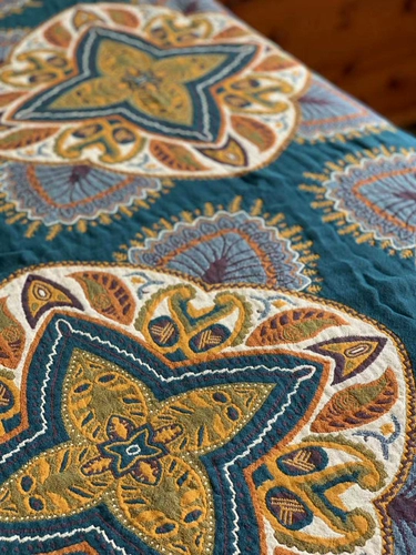 Диван, одеяло, хлопковое марлевое полотенце, в американском стиле, в цветочек