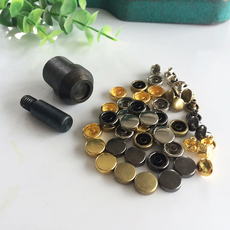 Заклёпки-гайки 睿新单面平头子母撞钉配手压模具 双面圆形高平铆钉配安装工具