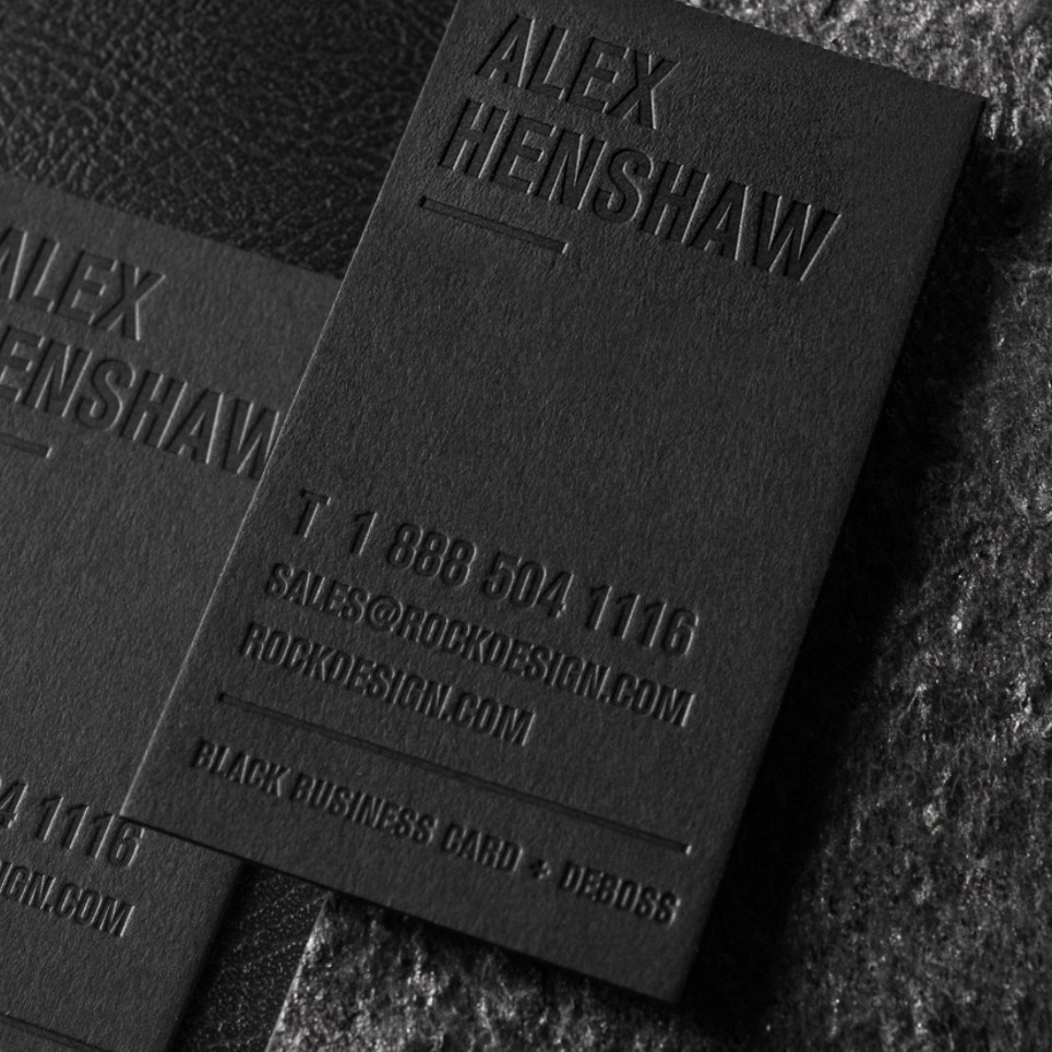 英国古特超厚棉纸有色压印名片印刷压凹压痕凹印边缘擦色名片制作