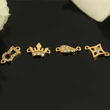 Внутренний 24K пакет с золотой микро - вставкой Crown Xiangyun бриллиантовое ожерелье с DIY аксессуары
