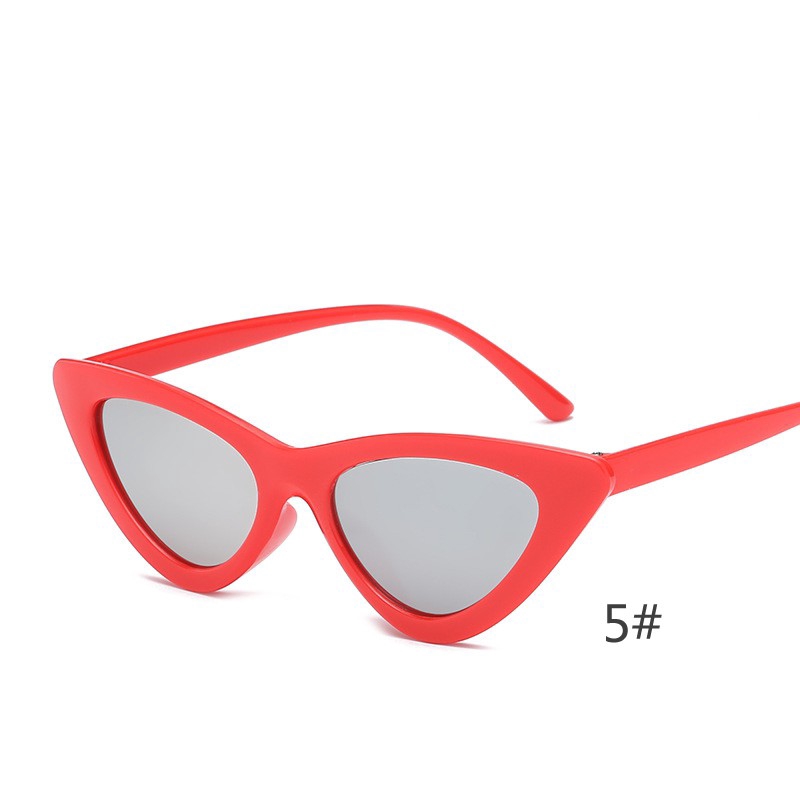 5-Inch Red Frame Mercury TabletEurope and America Retro triangle cat eye Sunglasses female Korean version tide ins disco dancing hottie Sun glasses Internet celebrity Street shot Hip hop