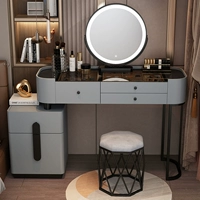 Черный разгрный 120 черный стеклянный таблица+два шкафа+интеллектуальное зеркало+птичье гнездо