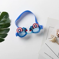 Han Fan Children Goggles Không thấm nước và chống sương mù Boy Cartoon Captain America Kính bơi Kính thời trang mới - Kính râm kính cận