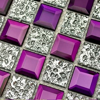 25 шлифовального края фиолетового зеркала Серебряный бриллиант