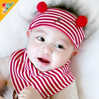Летний детский хлопковый милый ниппель для принцессы для матери, повязка на голову, шарф, комплект