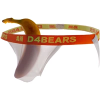Được thiết kế cho gấu bông màu gấu claw sexy kích thước lớn của nam giới thong đôi Ding hips ass T-line đồ lót quần lót thêu siêu mỏng