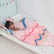 Trẻ em của túi ngủ bốn mùa cotton dày đa chức năng kính chắn gió dễ thương nhân vật dễ thương bé ngủ chống kicked bởi tạo tác