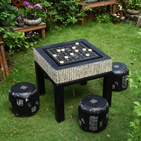 Имитация каменного сада на открытом воздухе двор Двойной -два -в одном шахматном доске Go Table Table Kung Fu Teab