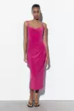 Сентябрь Zara Подлинная домашняя покупка 1165/134 1165134 Ladies Multi -Color Fold Drama Drama