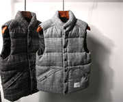 Vest coat jacket coat mùa thu và mùa đông ngày retro nam cotton vest vest dày ấm xu hướng đơn giản triều nam