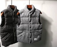 Vest coat jacket coat mùa thu và mùa đông ngày retro nam cotton vest vest dày ấm xu hướng đơn giản triều nam thời trang nam