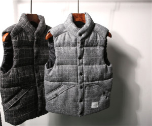 Vest coat jacket coat mùa thu và mùa đông ngày retro nam cotton vest vest dày ấm xu hướng đơn giản triều nam