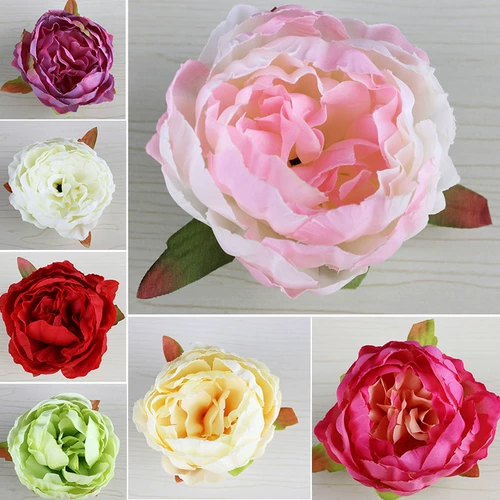 Симуляция пион цветок головы свадебные шелк цветок