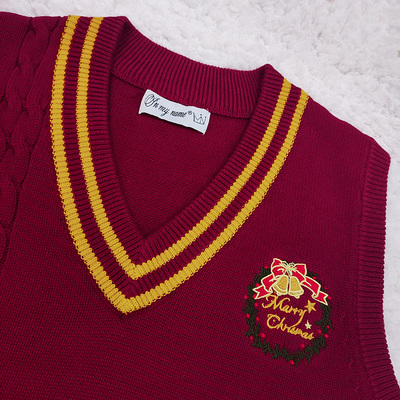 taobao agent [Dream and Treasure Spot] The national brand JK uniform is in my name Christmas vest sweater