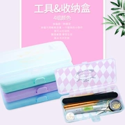 Nhật bản làm móng tay công cụ mới kẹo màu lưu trữ hộp công cụ purlin sponge đánh bóng điều trị bút lưu trữ đồ trang sức hộp