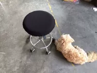 Черная льняная ткань 33 см круглой тканевой крышки