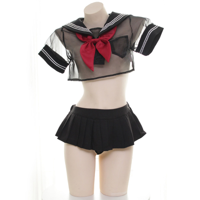 火辣学生装~透明网纱水手服睡衣套装 日系学生睡裙私房内衣-淘宝网 火辣学生装~透明网纱水手服睡衣套装 日系学生睡裙私房内衣-淘宝网