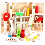 Hộp đựng dụng cụ bằng gỗ cho trẻ em Câu đố tháo gỡ 2-3-6 tuổi Cậu bé Nut Kết hợp đồ chơi Trung tính 3 tuổi - Khác