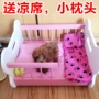 Kennel pet tổ Teddy hơn gấu con chó giường gỗ giường vật nuôi dog bed pet nhu yếu phẩm hàng ngày bằng gỗ nệm mèo mèo giường mèo Khay đựng thức ăn cho chó