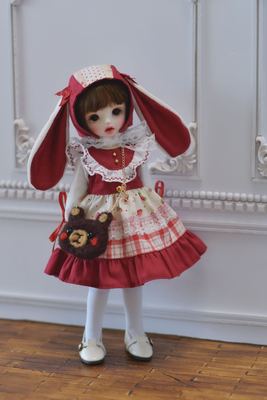 taobao agent Spot tofu baby clothing BJD baby clothing 6 -point large six -point small cloth skirt skirt little rabbit paper