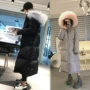 Hàn Quốc phiên bản của 2018 mới chống mùa đông đệm xuống bông pad của phụ nữ sinh viên trên đầu gối phần dài bông áo bông áo áo khoác phao nữ