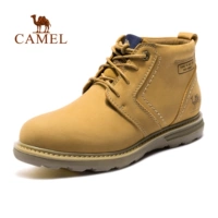 giày ngoài trời cụ nubuck da-top cao cá tính mùa đông mới Camel Camel nam giới giảm xóc giày chống trượt giày bảo hộ chính hãng