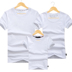 Diy tùy chỉnh mô hình biểu tượng màu trắng tinh khiết vẽ tay một gia đình ba cha mẹ và con mặc ngắn tay T-Shirt tùy chỉnh lớp mẫu giáo dịch vụ Trang phục dành cho cha mẹ và con