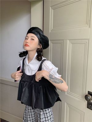 taobao agent Summer cute soft top with cups, with short sleeve