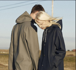 Плащ-дождевик Swedish бренда Stutterheim Stockholm водонепроницаемый хлопковый дождевик с липким покрытием
