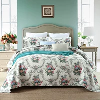 Bông được xuất khẩu bằng chăn bông ba mảnh trải giường bằng vải bông mùa hè điều hòa không khí mát mẻ là kiểu bông drap trải giường
