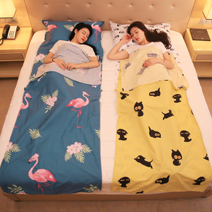 Du lịch bẩn túi ngủ di động trong nhà đôi khách sạn duy nhất khách sạn du lịch chống bẩn chăn giường đơn giản cotton