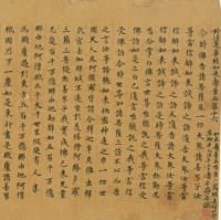 [Античтная каллиграфия и живопись] угрожающие Тан -Люди Данхуанга написали небольшой обычный пост «Писание Фахуа» (Art Micro -Spray)