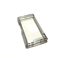 A55 Твердкая прозрачная черная+закаленная пленка+Lanyard