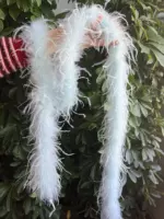 Короткий страусиный батончик 2 метра/полоса светло