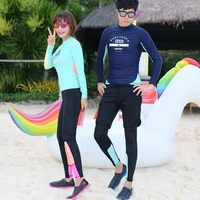 Bộ đồ lặn Hàn Quốc cho nữ áo tắm dài tay chống nắng sứa quần áo chia đôi ống thở phù hợp với cặp đôi quần áo lướt - Vài đồ bơi đồ đi biển cho cặp đôi