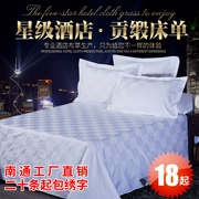Khách sạn giường ngủ ở buôn 3cm mật độ cao bông trắng polyester satin tấm ga trải giường bán hàng trực tiếp - Khăn trải giường
