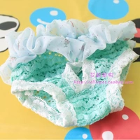 Шифоновый кружевной минт зеленый