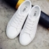 Giày nữ 2018 phiên bản Hàn Quốc mùa hè giày trắng đế thấp giúp giày đế bệt bốn mùa giày da mới giản dị đen hoang dã Giày cắt thấp